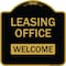 Signmission Designer Series-Leasing Office Welcome Black & Gold Heavy-Gauge Aluminum, 18" x 18", BG-1818-9834 A-DES-BG-1818-9834 - alternate 1